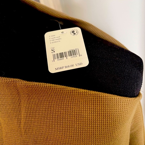 We The Free Free People earthy thermal off the shoulder sexy slouchy top! NWT! - Picture 4 of 5